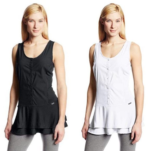 MERRELL Claire Selectwick Periwinkle Sleeveless Double Hem Tunic Tank Sz M - Picture 9 of 9